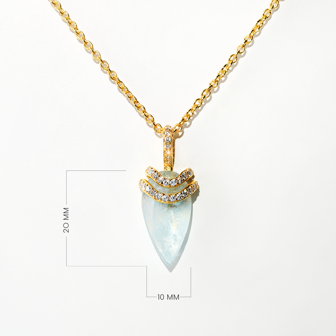 Aquamarine Necklace Divinity - Gold