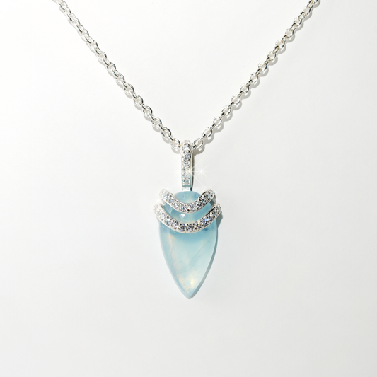 Aquamarine Necklace Divinity - Sterling Silver