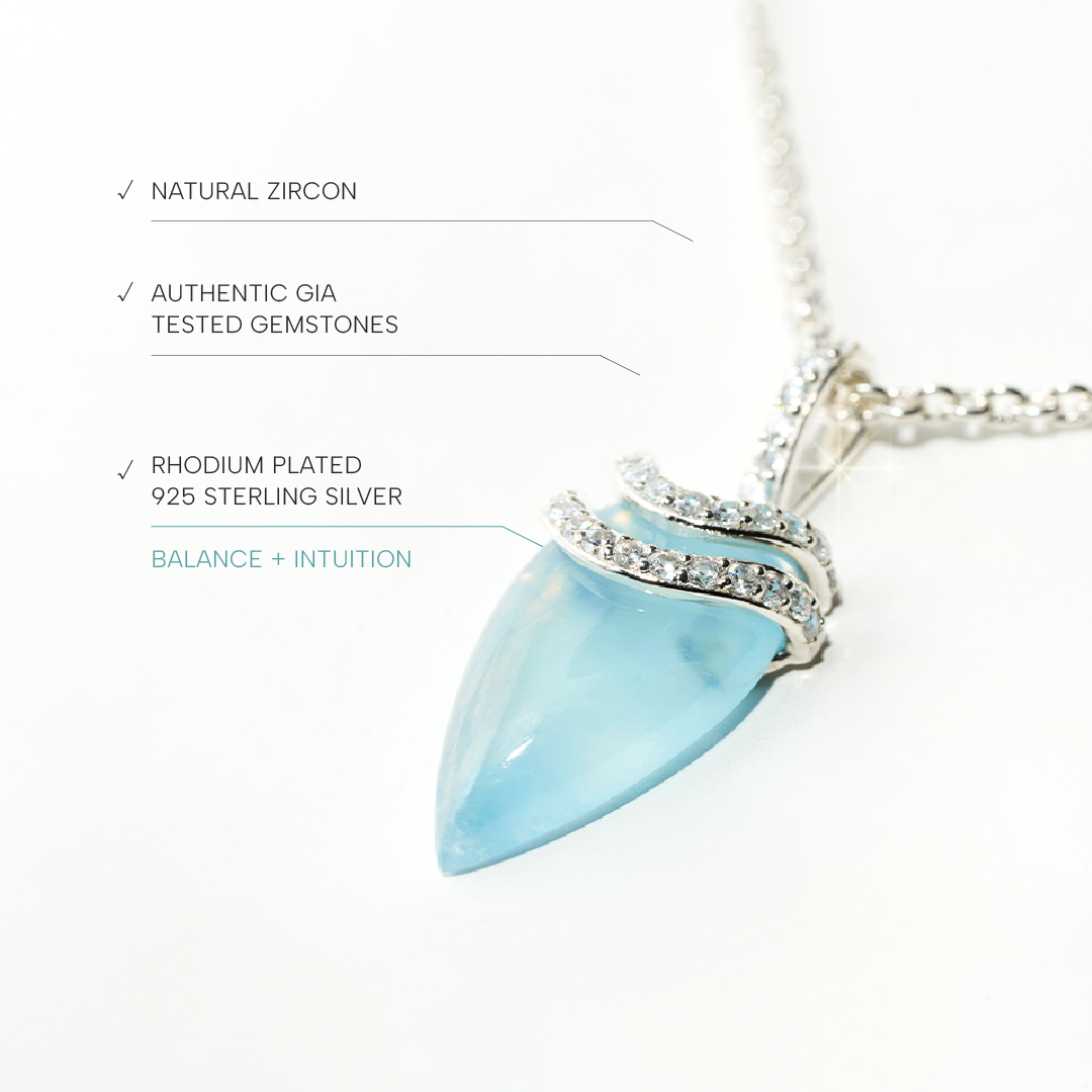 Aquamarine Necklace Divinity - Sterling Silver
