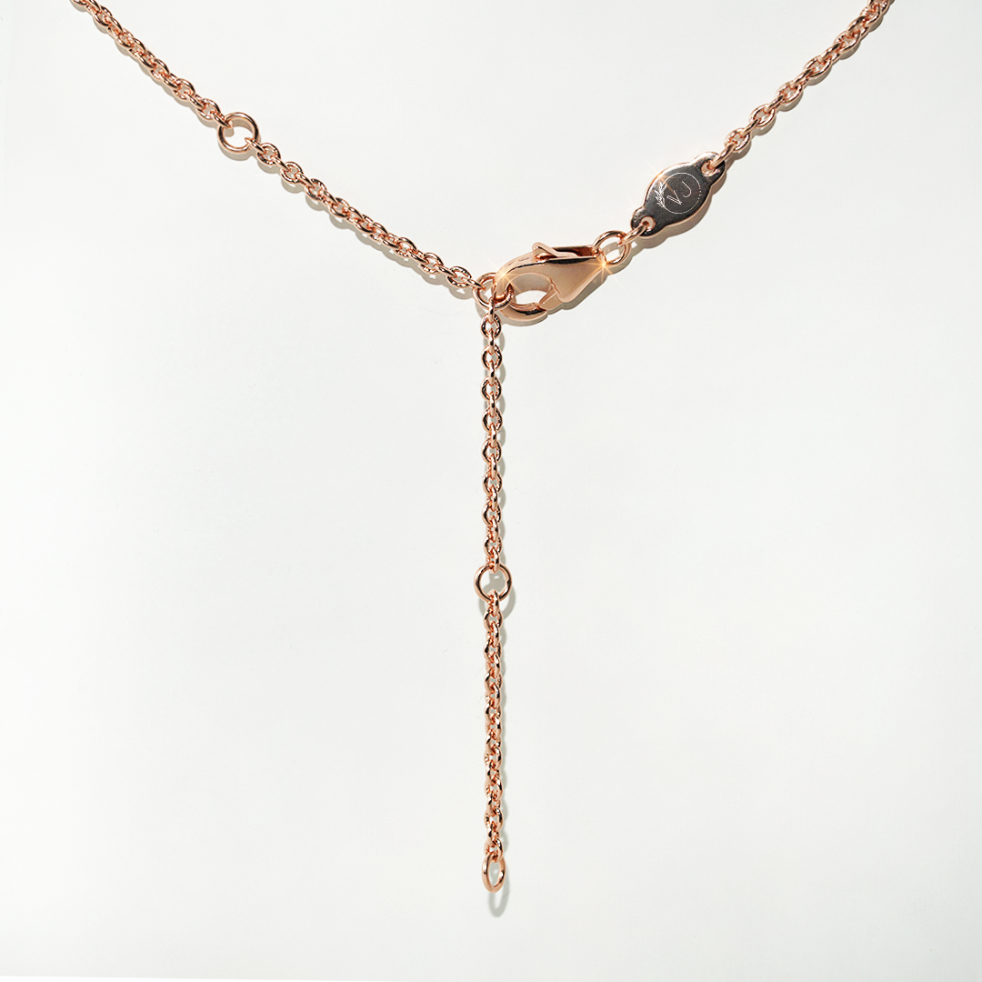 Aquamarine Necklace Spirit-Rose Gold