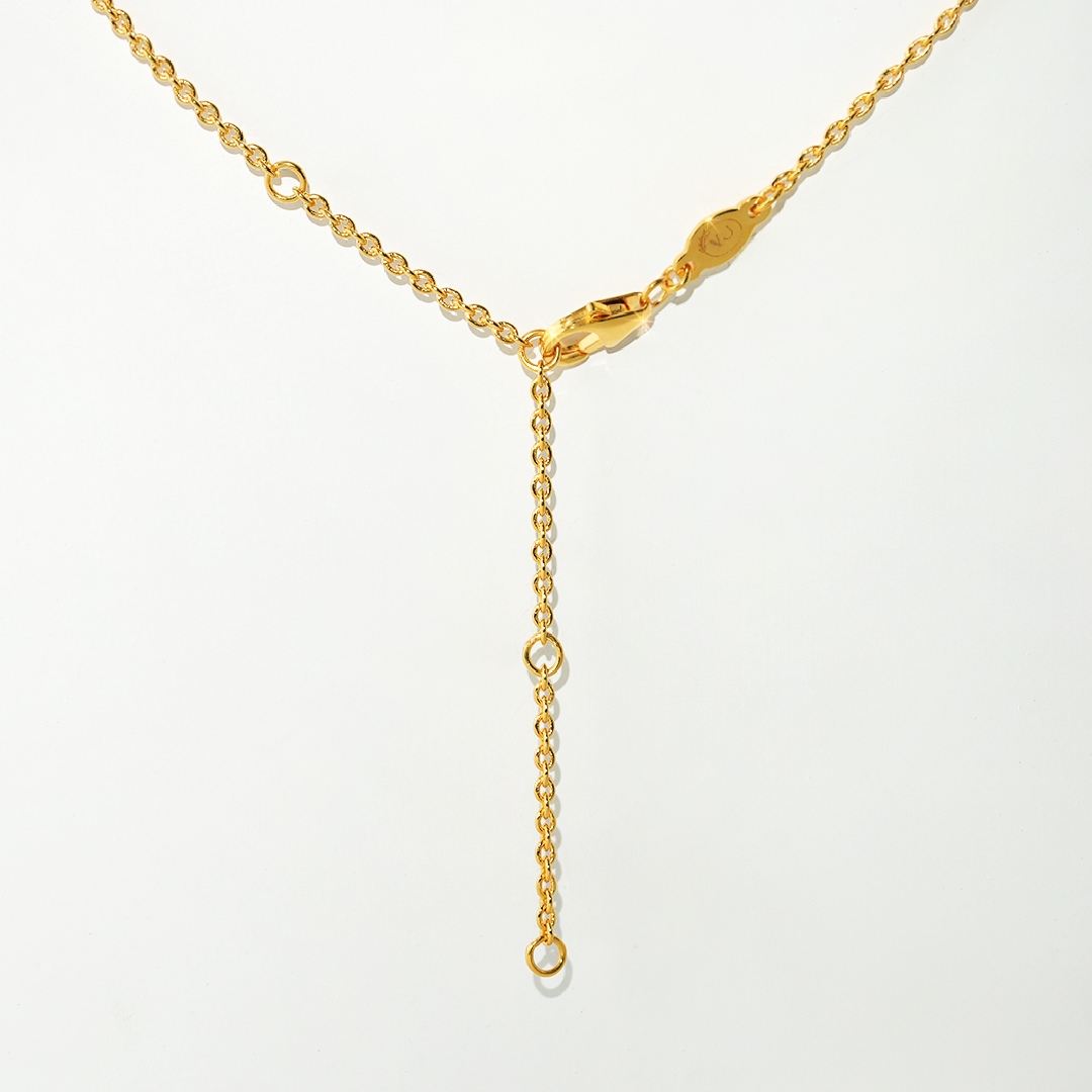 Aquamarine Necklace Dream-Yellow Gold