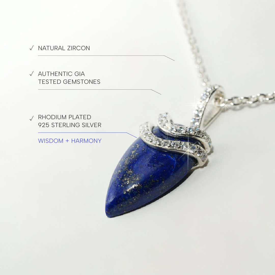Lapis Lazuli Necklace Divinity- Sterling Silver