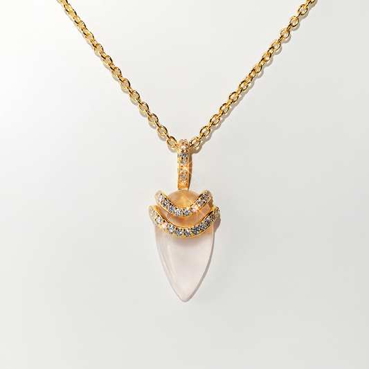 Rose Quartz Necklace Divinty - Gold