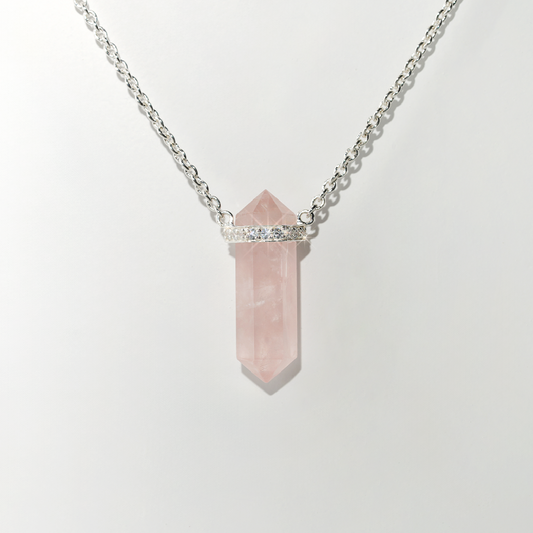 Rose Quartz Necklace Dream - Sterling Silver