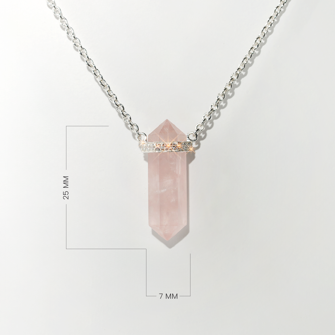 Rose Quartz Necklace Dream - Sterling Silver