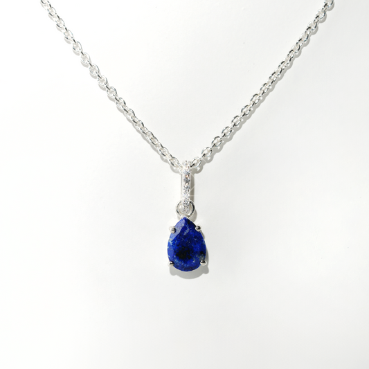 Lapis Lazuli Necklace Spirit- Silver