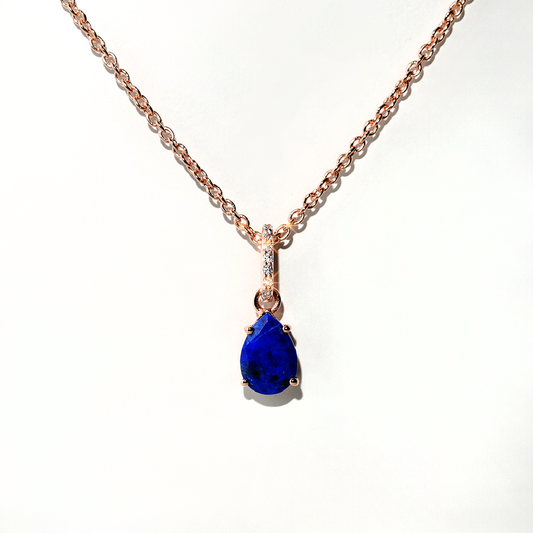 Lapis Lazuli Necklace Spirit - Rose Gold