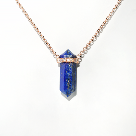 Lapis Lazuli Necklace Dream- Rose Gold