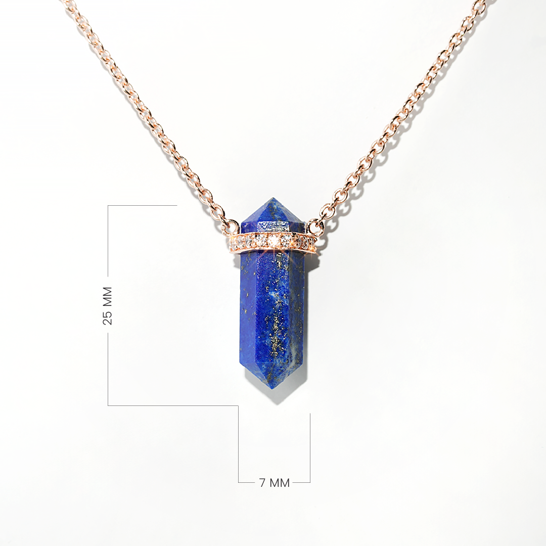 Lapis Lazuli Necklace Dream- Rose Gold