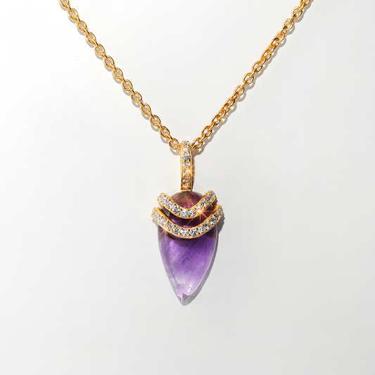 Amethyst Necklace Divinity- Gold