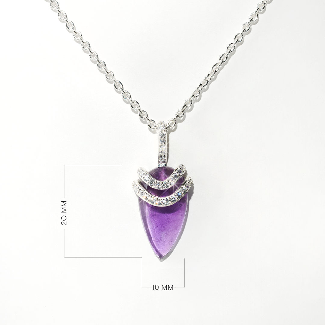 Amethyst Necklace Divinity- Sterling Silver