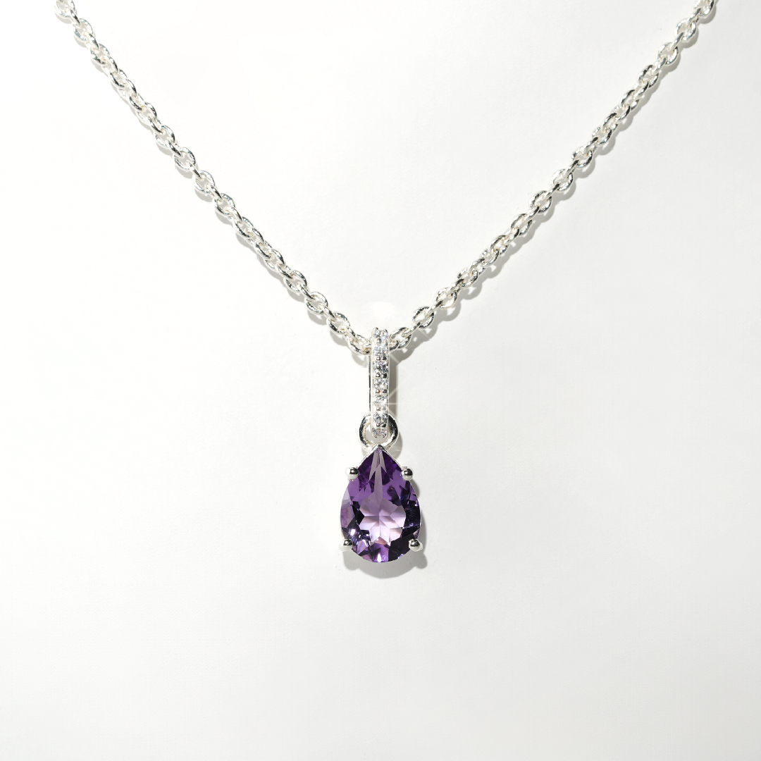 Amethyst Necklace Spirit- Sterling Silver