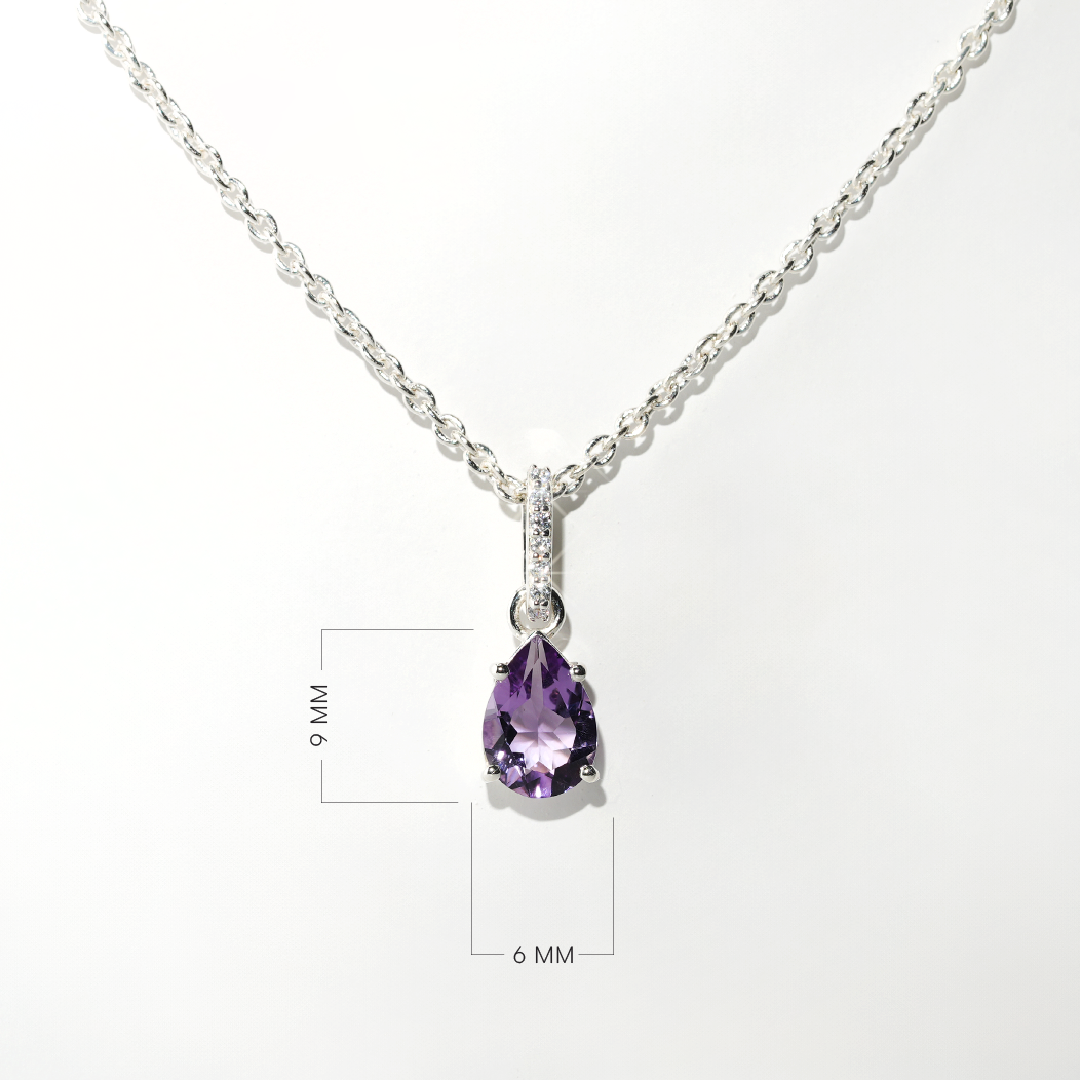 Amethyst Necklace Spirit- Sterling Silver