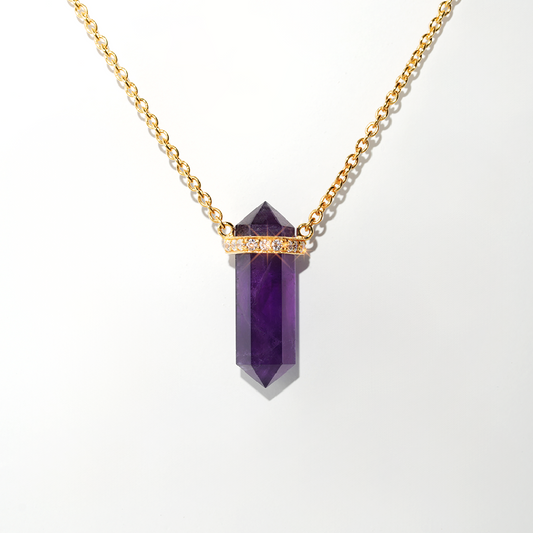 Amethyst Necklace Dream- Gold