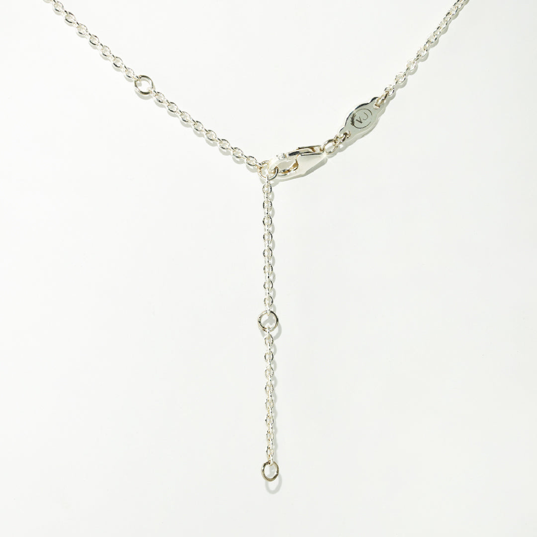Garnet Necklace Love - Sterling Silver