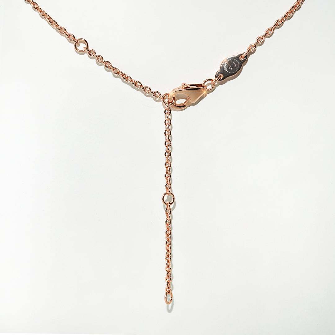 Garnet Necklace Love - Rose Gold