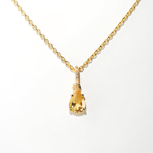 Citrine Necklace Spirit - Gold