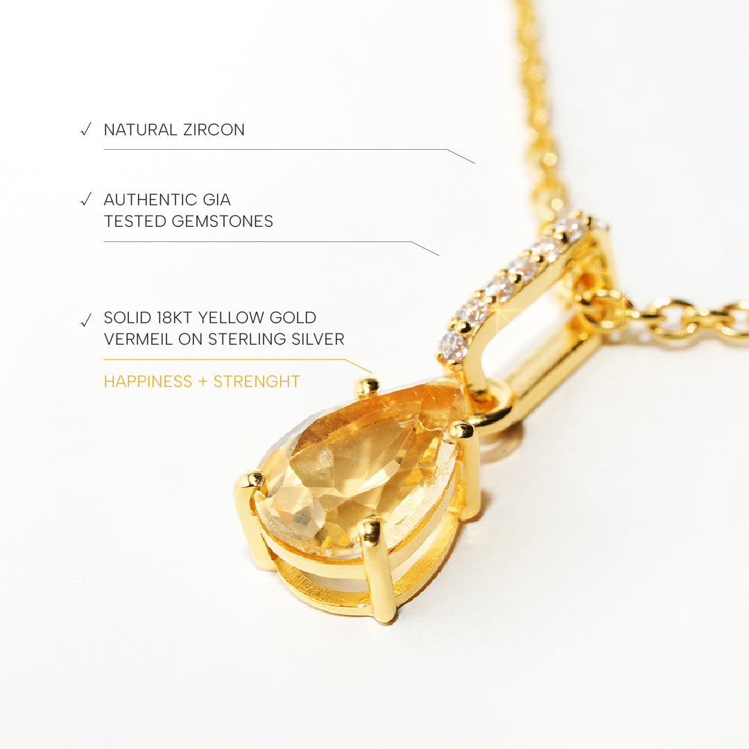 Citrine Necklace Spirit - Gold