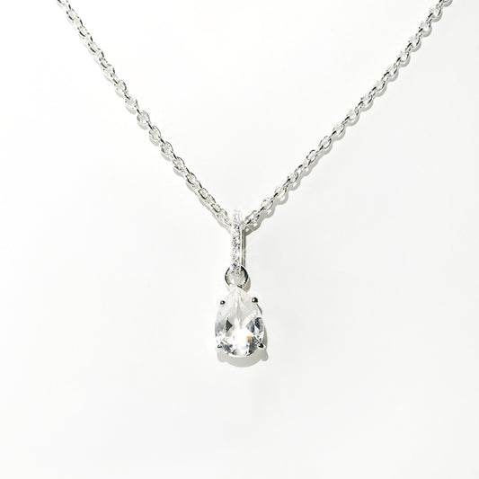 White Topaz Necklace Spirit - Sterling Silver