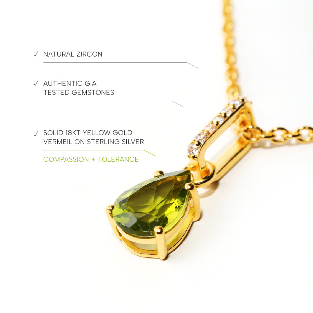 Peridot Necklace Spirit- Gold