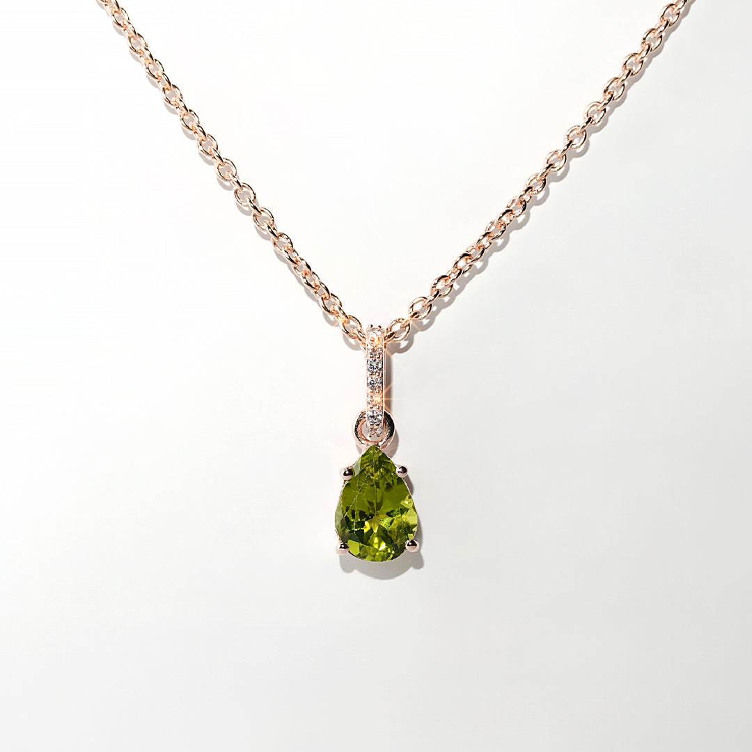 Peridot Necklace Spirit- Rose Gold