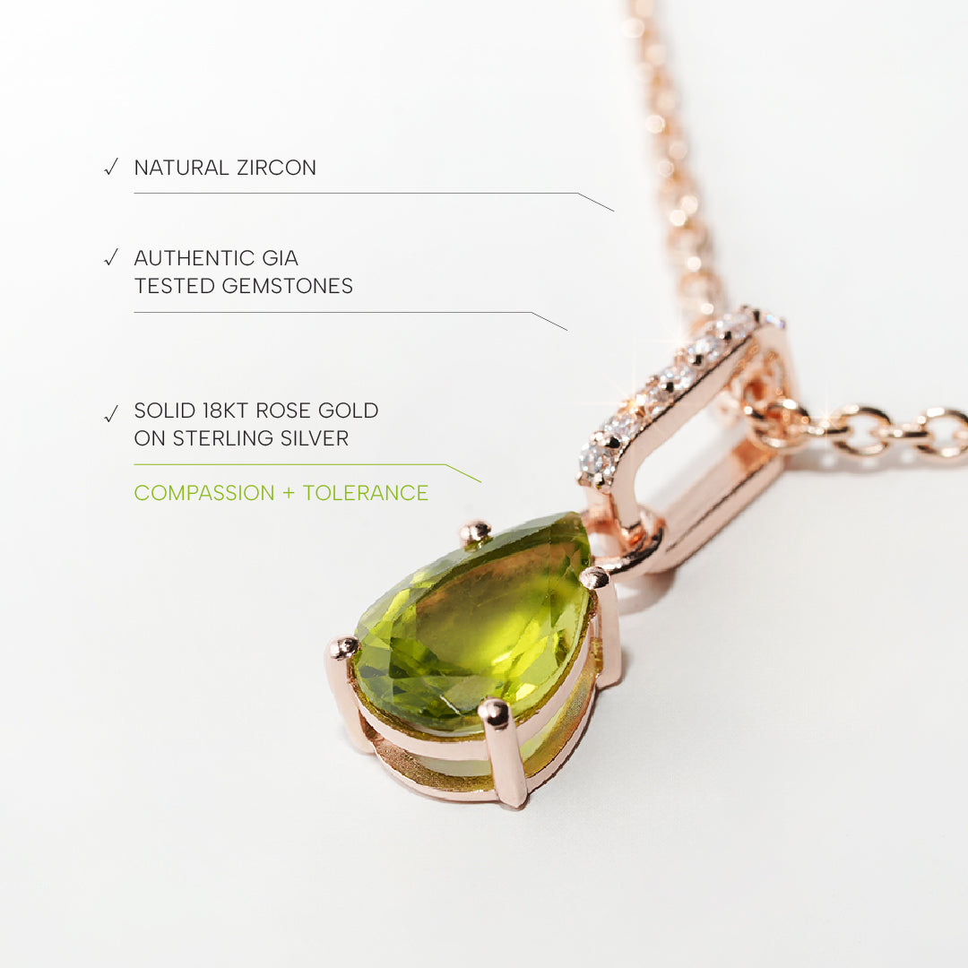 Peridot Necklace Spirit- Rose Gold