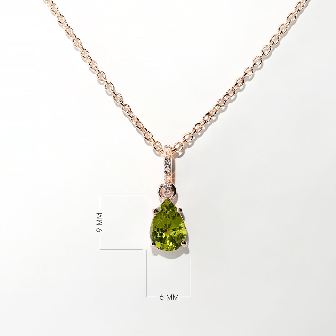 Peridot Necklace Spirit- Rose Gold