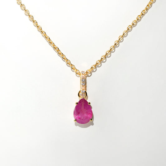 Ruby Necklace Spirit- Gold