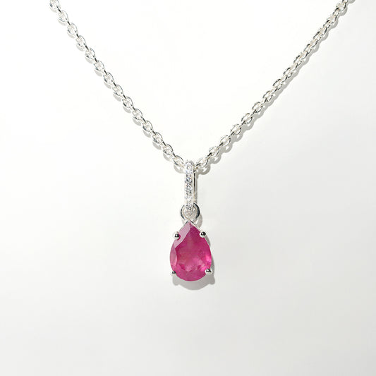 Ruby Necklace Spirit- Sterling Silver