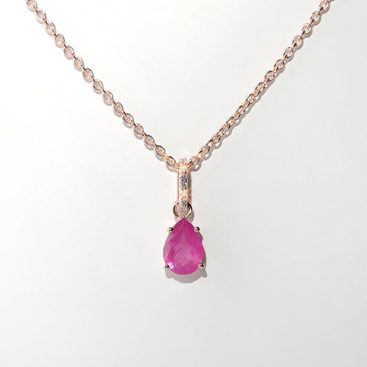 Ruby Necklace Spirit- Rose Gold