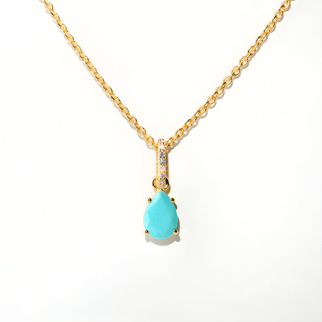 Turquoise Necklace Spirit - Gold