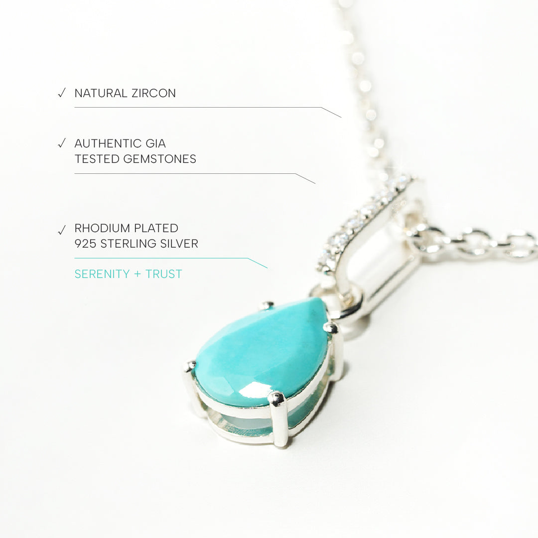 Turquoise Necklace Spirit - Sterling Silver