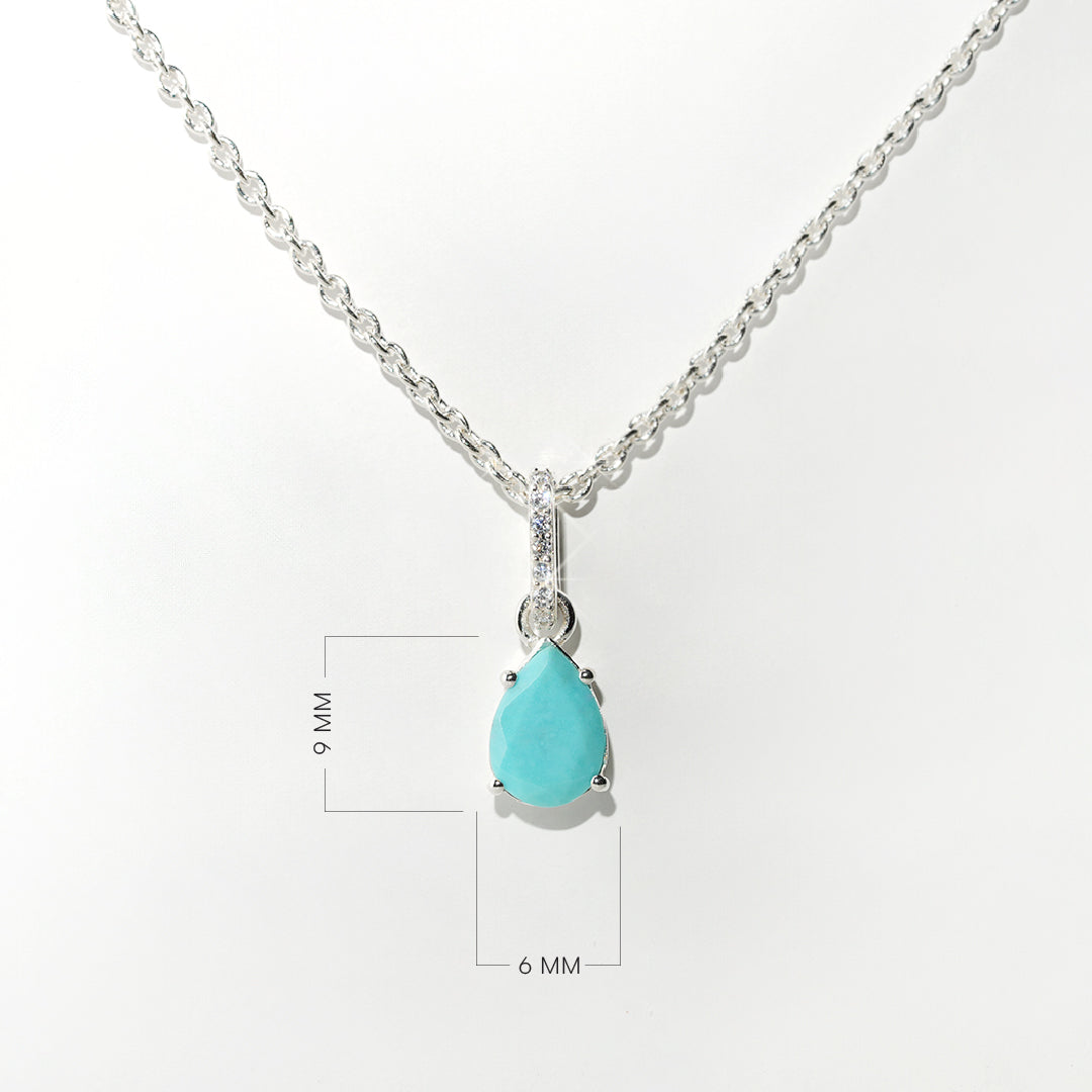 Turquoise Necklace Spirit - Sterling Silver