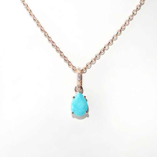 Turquoise Necklace Spirit -  Rose Gold