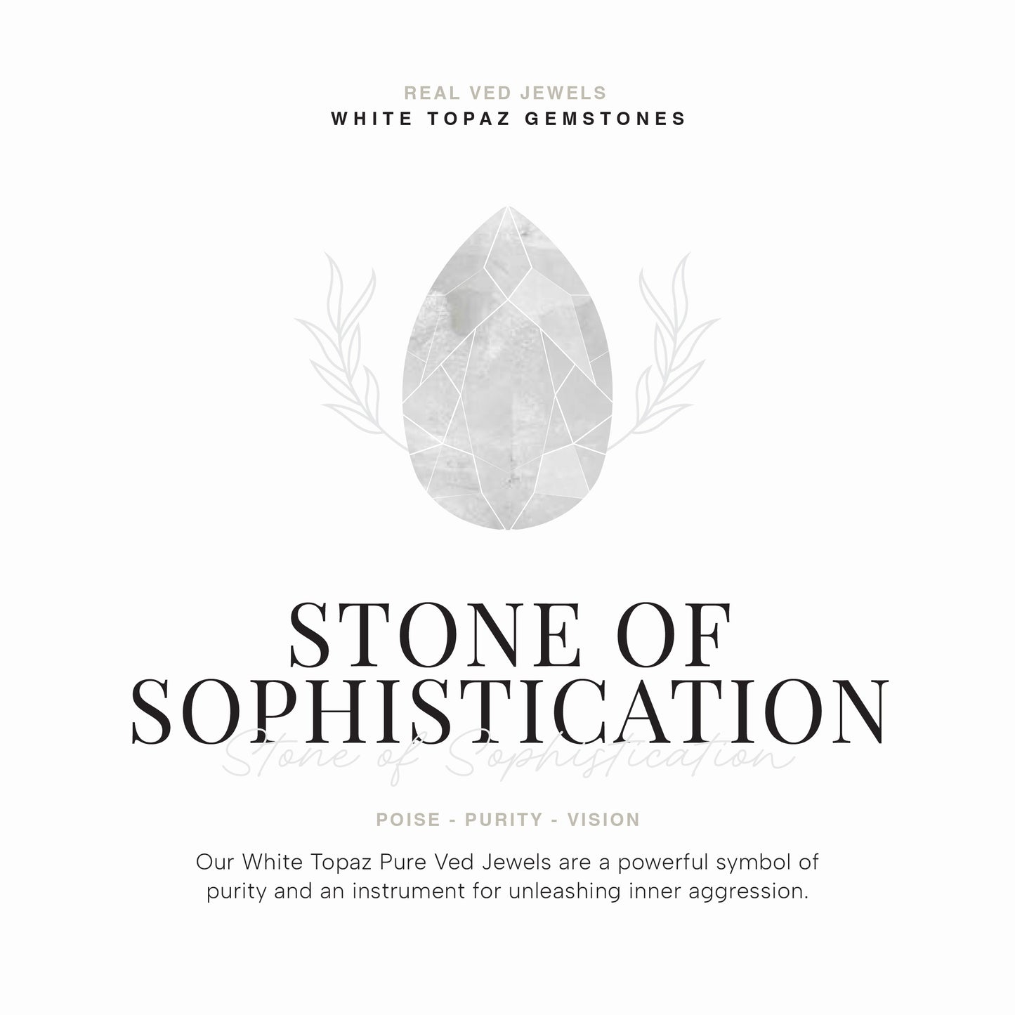 White Topaz Necklace Spirit - Sterling Silver
